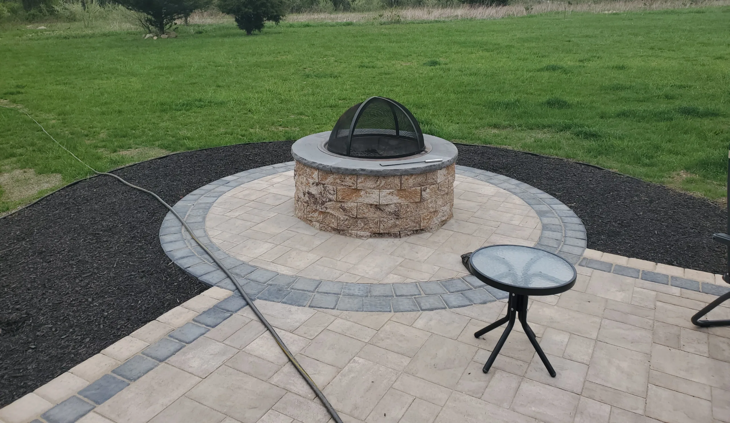 Completed outdoor construction