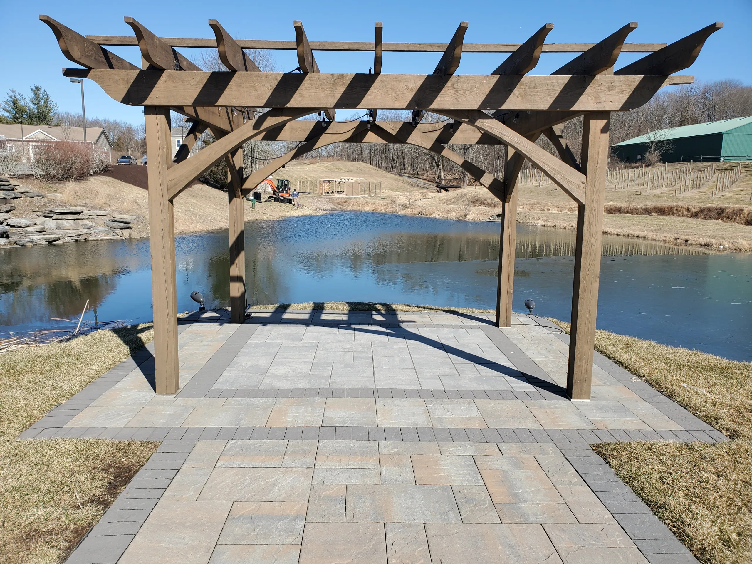 Hardscape construction project